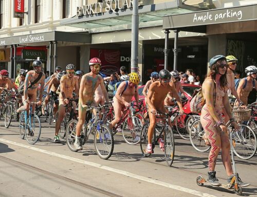 Naked Bike Ride Brings Hundreds